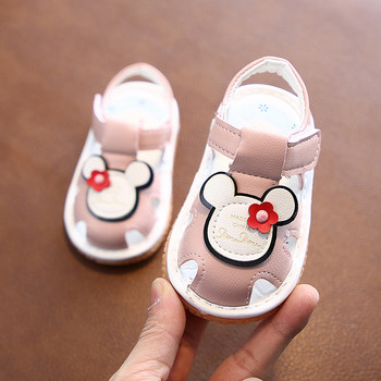 Нов модел бебешки сандали от еко кожа за момичета