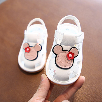 Нов модел бебешки сандали от еко кожа за момичета