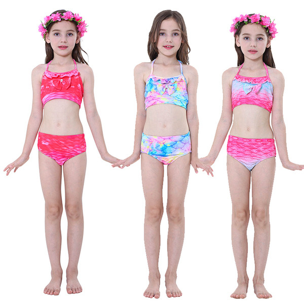 Trijų dalių maudymosi kostiumėlis - undinės tipo