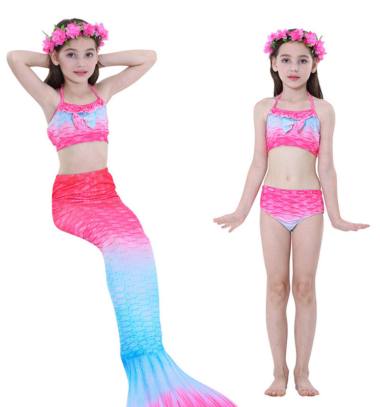 Trijų dalių maudymosi kostiumėlis - undinės tipo