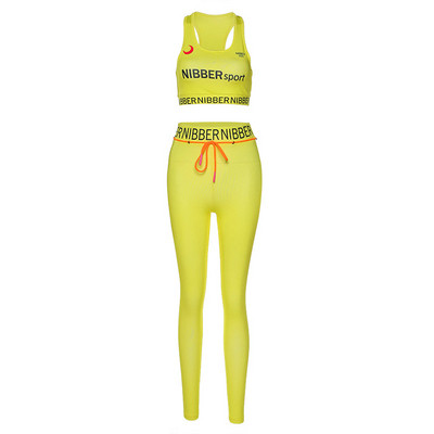 Sieviešu moderns legingu komplekts un topiņš ar aplikāciju