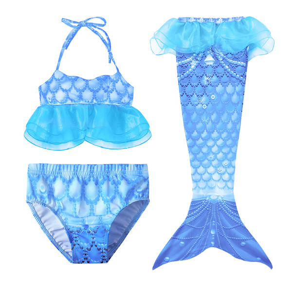 Bērnu peldkostīms trīs daļās - nāras tipa ar tilla elementiem