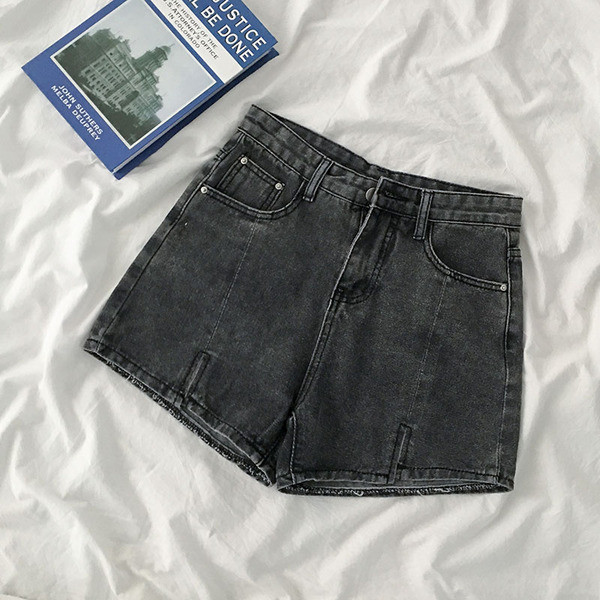 Jauns sieviešu īso džinsu modelis ar augstu vidukli