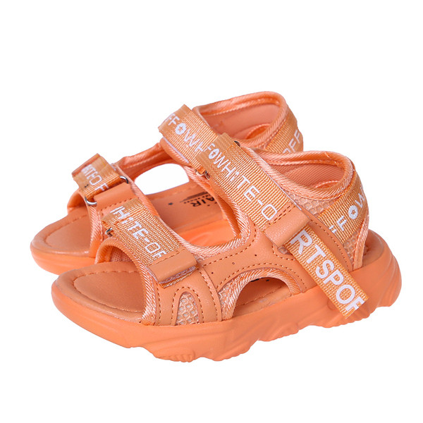 Ikdienas bērnu sandales meitenēm ar raupju zoli un uzrakstu