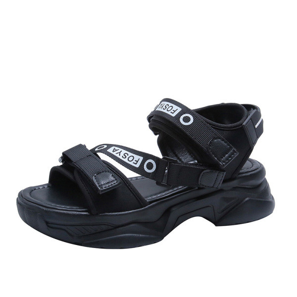 Sporta ikdienas sieviešu sandales ar augstām zolēm