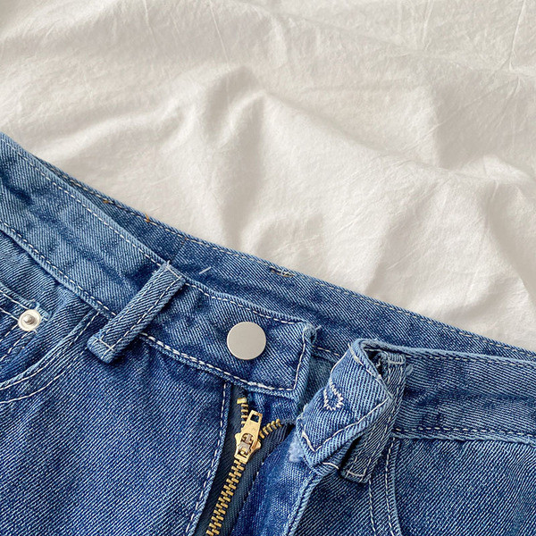 Sieviešu īsā stila retro džinsi ar kabatām un augstu vidukli