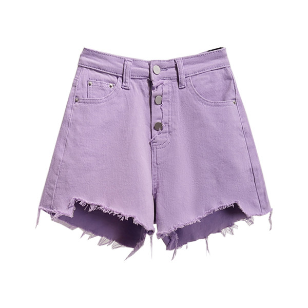 Mūsdienīgi īsi džinsi ar izgriezumiem un pogām