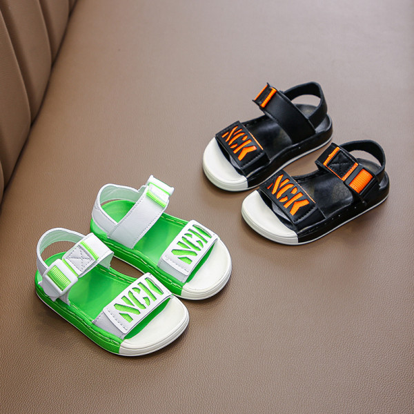 Meitenēm un zēniem piemērotas ikdienas bērnu sandales ar uzrakstu