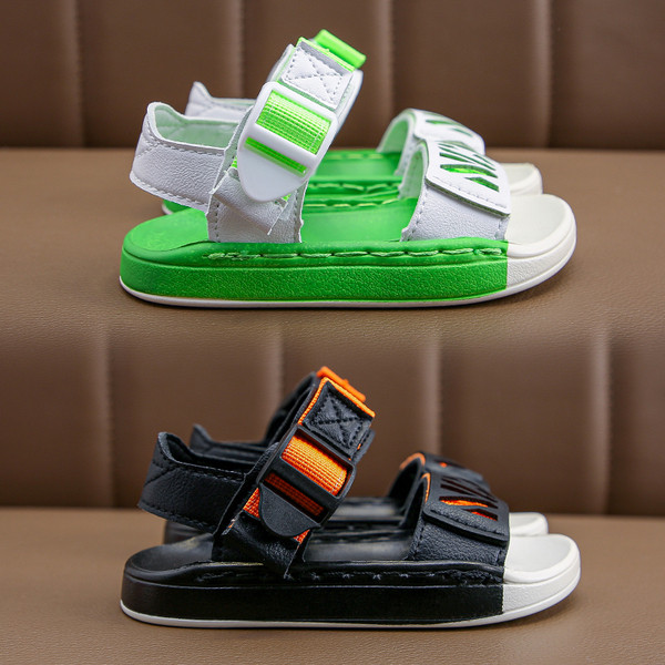 Meitenēm un zēniem piemērotas ikdienas bērnu sandales ar uzrakstu