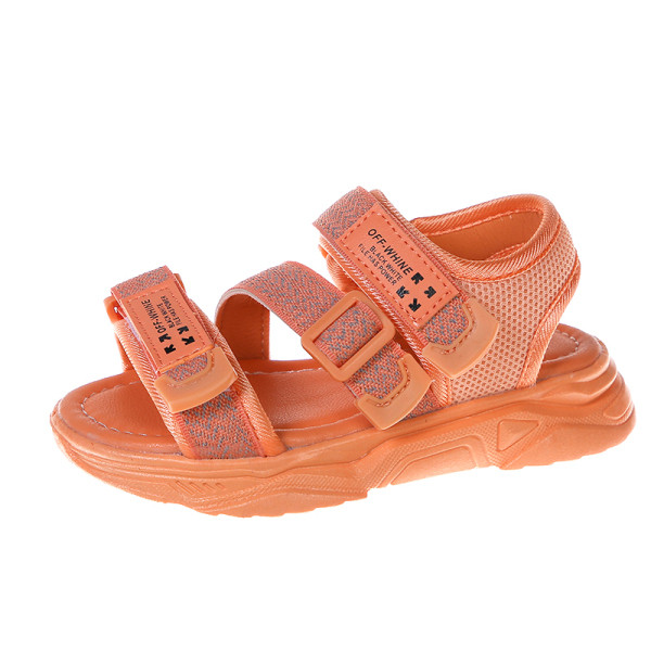 Ikdienas bērnu sandales meitenēm ar raupju zoli un ielāpiem