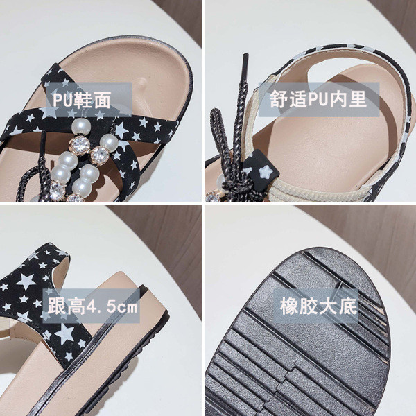 Ikdienas sieviešu sandales ar plakanām zolēm un krāsainām lencēm