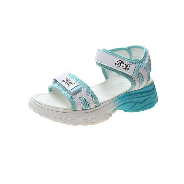 Sporta ikdienas sieviešu sandales ar krāsainu zoli