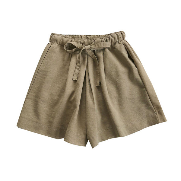 Pantaloni casual dama cu cravate si talie elastica