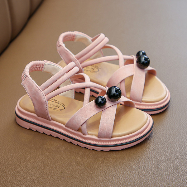 Sandale casual pentru copii pentru fete cu decor metalic