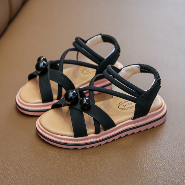 Sandale casual pentru copii pentru fete cu decor metalic