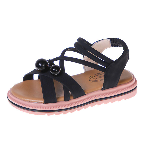 Sandale casual pentru copii pentru fete cu decor metalic