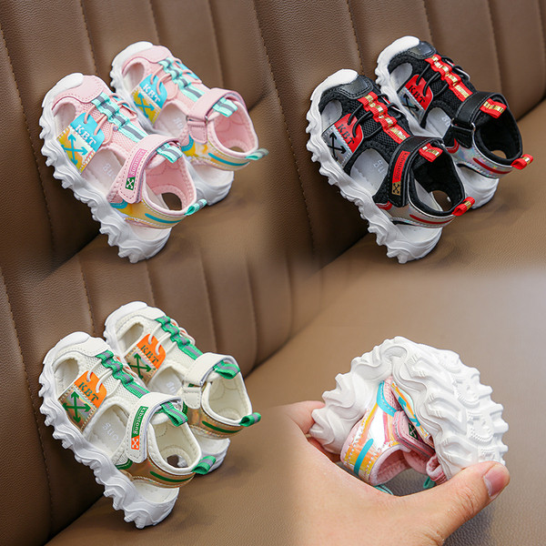 Sandale sport copii pentru fete cu autocolante