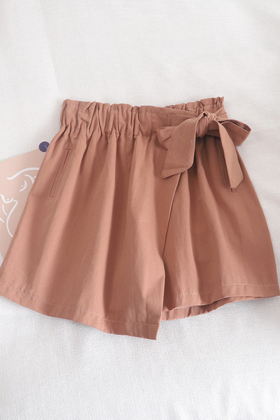 Ikdienas sieviešu bikses ar elastīgu jostasvietu un saites