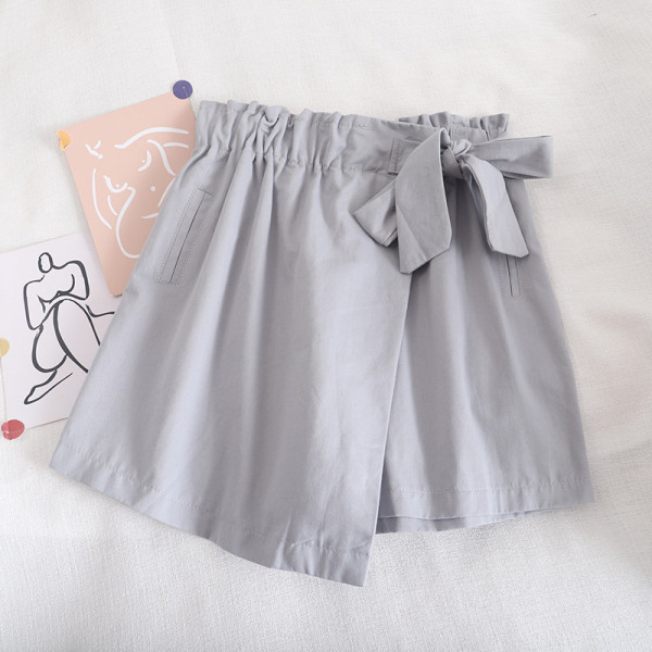 Ikdienas sieviešu bikses ar elastīgu jostasvietu un saites