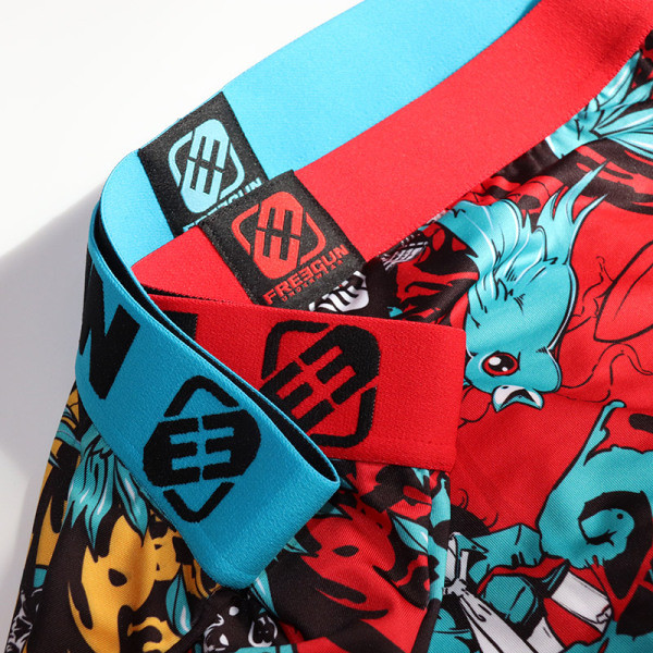 Värvilise trükiga meeste bokserid