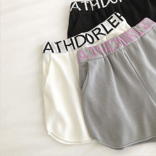 Pantaloni casual dama cu inscriptie si buzunare