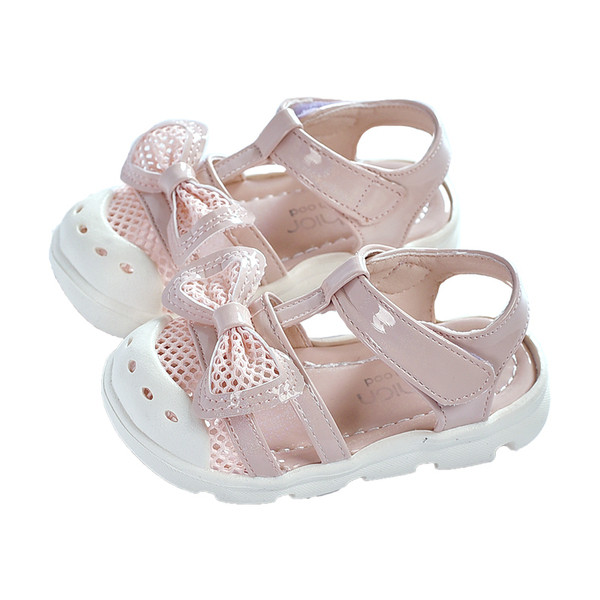 Mūsdienīgas bērnu sandales meitenēm ar sietu un lenti