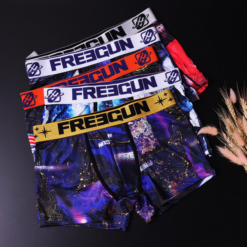 Mūsdienīgi vīriešu bokseri ar apdruku