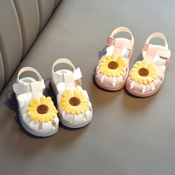 Mūsdienīgas bērnu sandales meitenēm ar ziedu