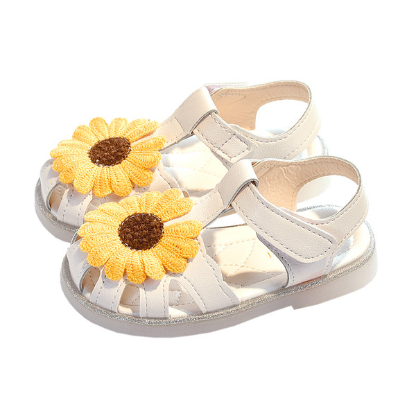 Mūsdienīgas bērnu sandales meitenēm ar ziedu