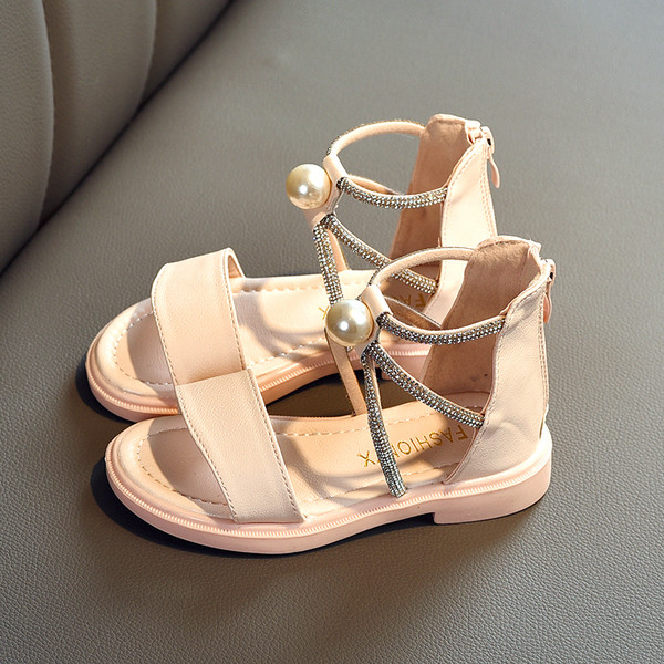 Sandale moderne pentru copii pentru fete cu pietre și perle
