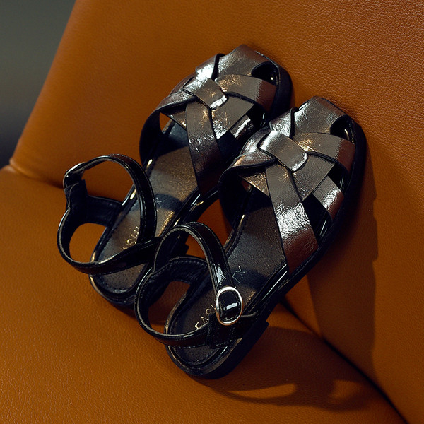 Stilīgas bērnu sandales meitenēm no eko ādas