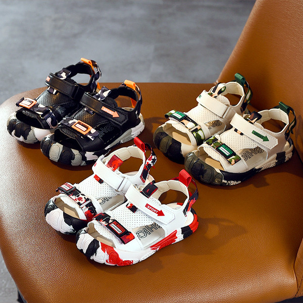 Ikdienas bērnu sandales ar krāsainām zolēm piemērotas zēniem un meitenēm