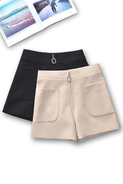 Pantaloni scurti moderni model lat cu fermoar