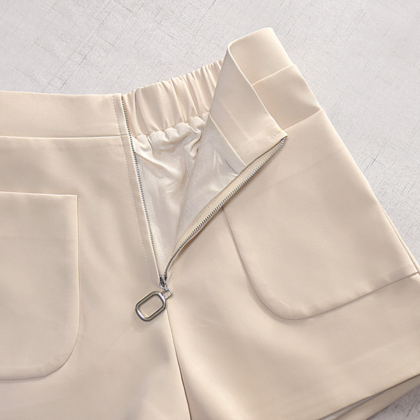 Pantaloni scurti moderni model lat cu fermoar