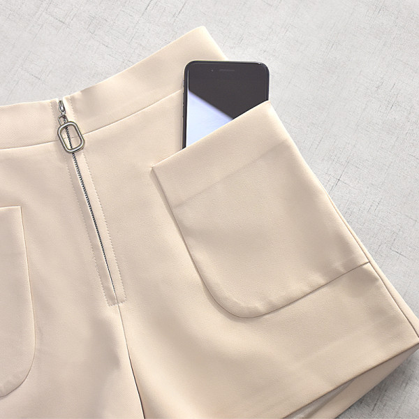 Pantaloni scurti moderni model lat cu fermoar