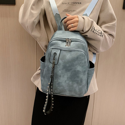 Moderna sieviešu mugursoma no eko ādas ar rāvējslēdzēju