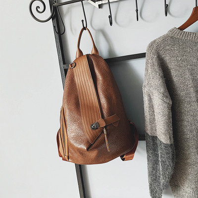 Sieviešu ikdienas mugursoma no eko ādas