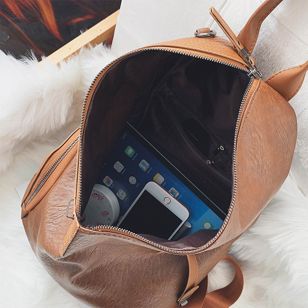 Sieviešu ikdienas mugursoma no eko ādas