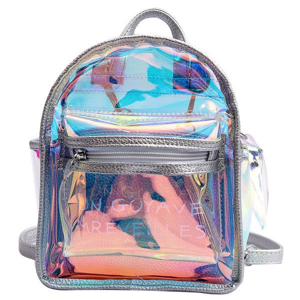 Sieviešu moderna mugursoma ar spīdīgu efektu