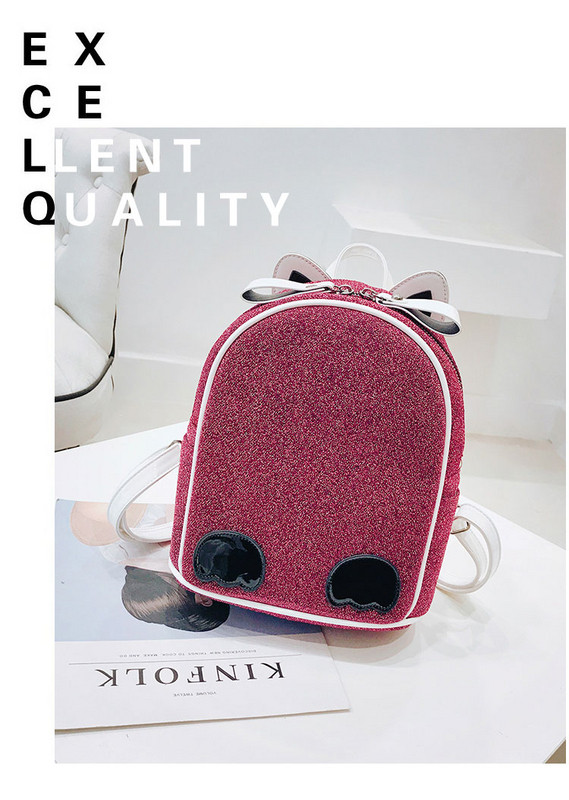 Naiste ajakohane läikiva elemendiga seljakott