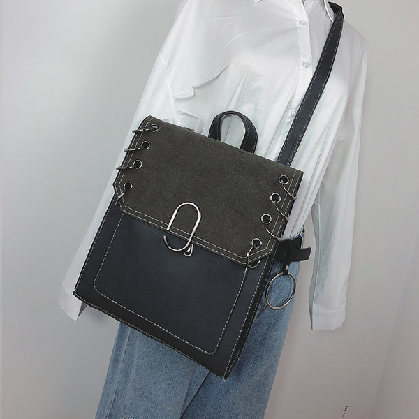 Ikdienas sieviešu mugursoma ar metāla elementiem