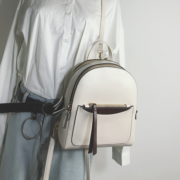 Jelenlegi női hátizsák zsebbel és cipzárral