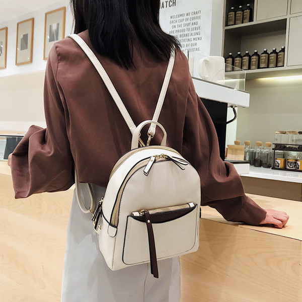 Jelenlegi női hátizsák zsebbel és cipzárral