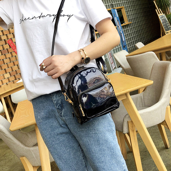 Pašreizējā sieviešu mini mugursoma ar priekšējo kabatu