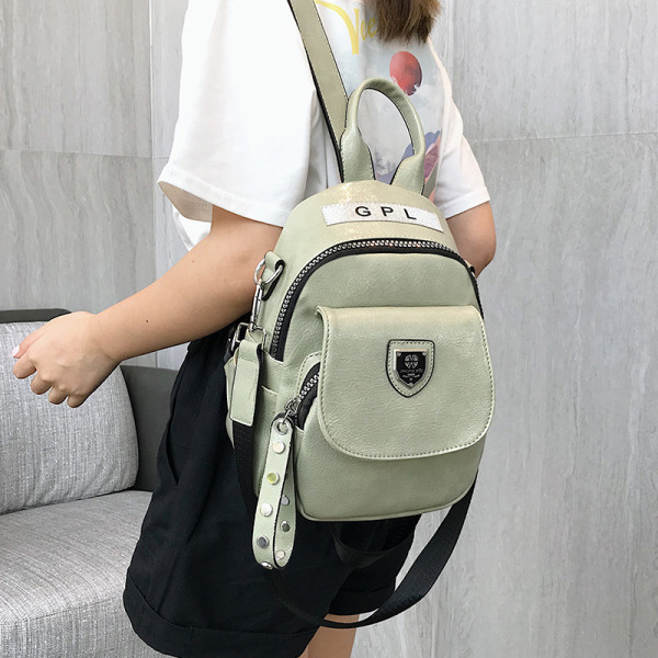 Sieviešu ikdienas mugursoma ar kabatu un rāvējslēdzēju