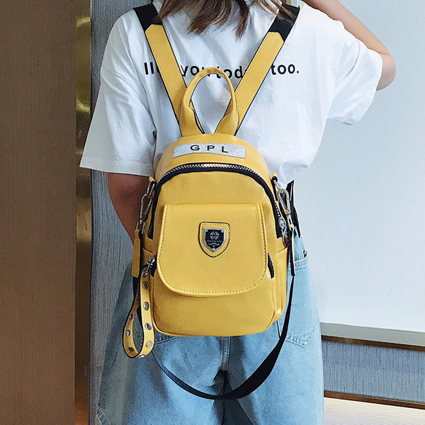 Sieviešu ikdienas mugursoma ar kabatu un rāvējslēdzēju