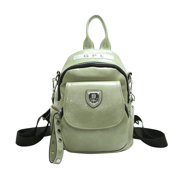 Sieviešu ikdienas mugursoma ar kabatu un rāvējslēdzēju