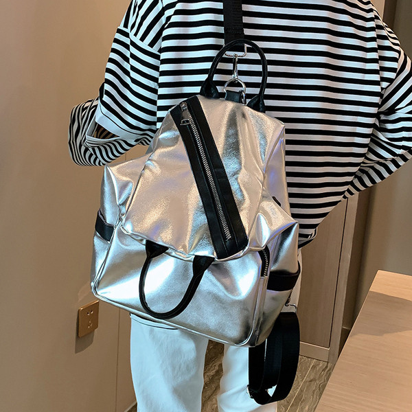 Naiste igapäevane tõmbluku ja sangaga seljakott