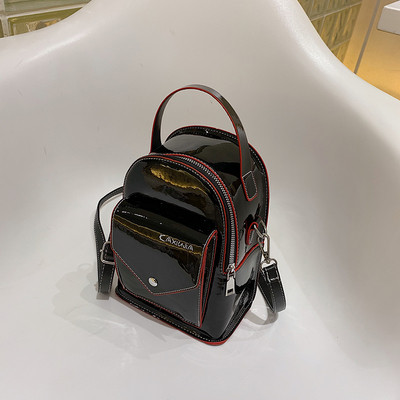 Moderna sieviešu mini mugursoma ar priekšējo kabatu