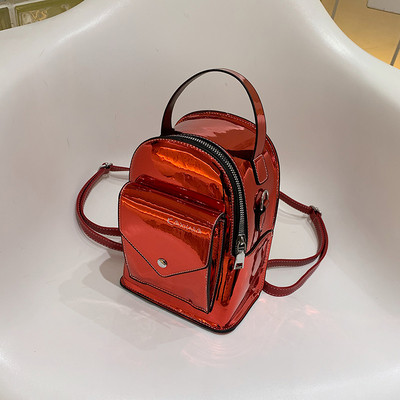 Moderna sieviešu mini mugursoma ar priekšējo kabatu